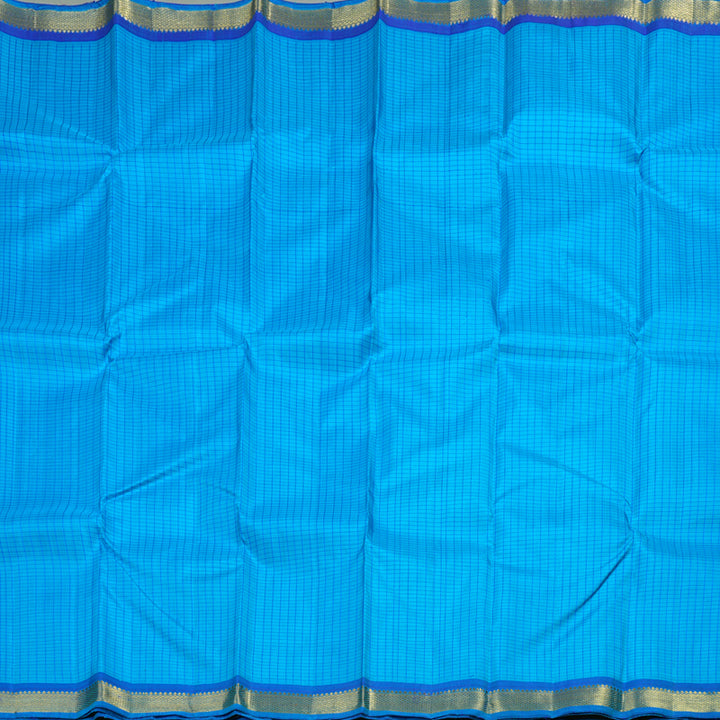 Hayagrivas Sky Blue Handloom Kanjivaram Silk Saree with Blue Border BBD1229K1-1