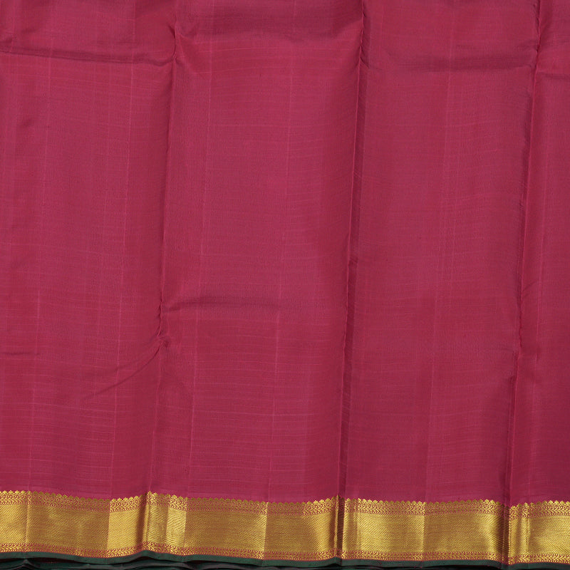 Hayagrivas Mustard Yellow Handloom Kanjivaram Silk Saree with Maroon Border BBD1232K4-1