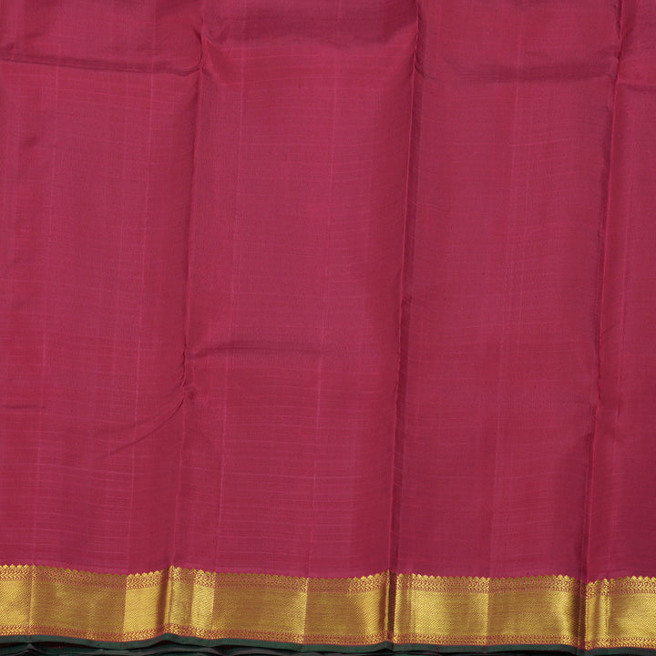 Hayagrivas Mustard Yellow Handloom Kanjivaram Silk Saree with Maroon Border BBD1232K4-1