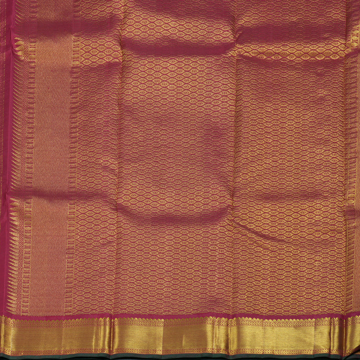 Hayagrivas Mustard Yellow Handloom Kanjivaram Silk Saree with Maroon Border BBD1232K4-1