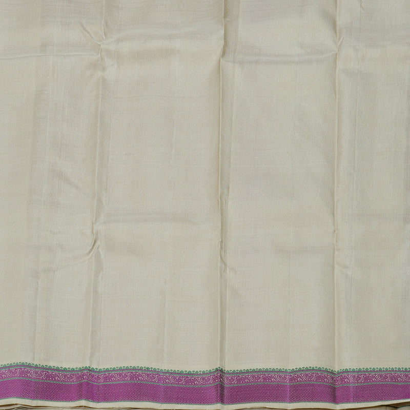 Hayagrivas Purple Handloom Kanjivaram Silk Saree with Beige Border BBD1232K5-1