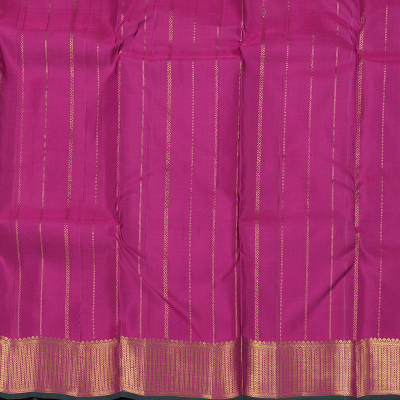 Hayagrivas Purple Handloom Kanjivaram Silk Saree with Pink Border BBD1235K6-1