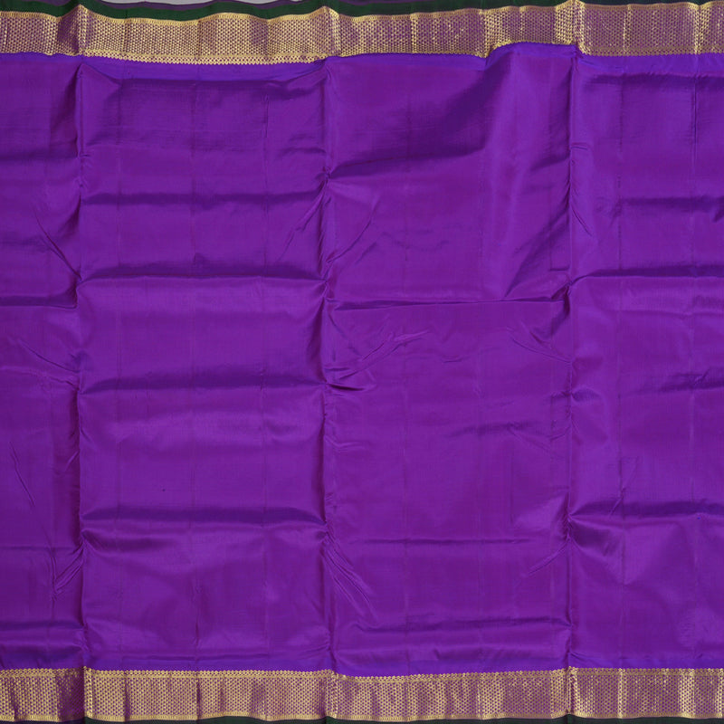 Hayagrivas Purple Handloom Kanjivaram Ten Yard Silk Saree  BBD1239K1-3