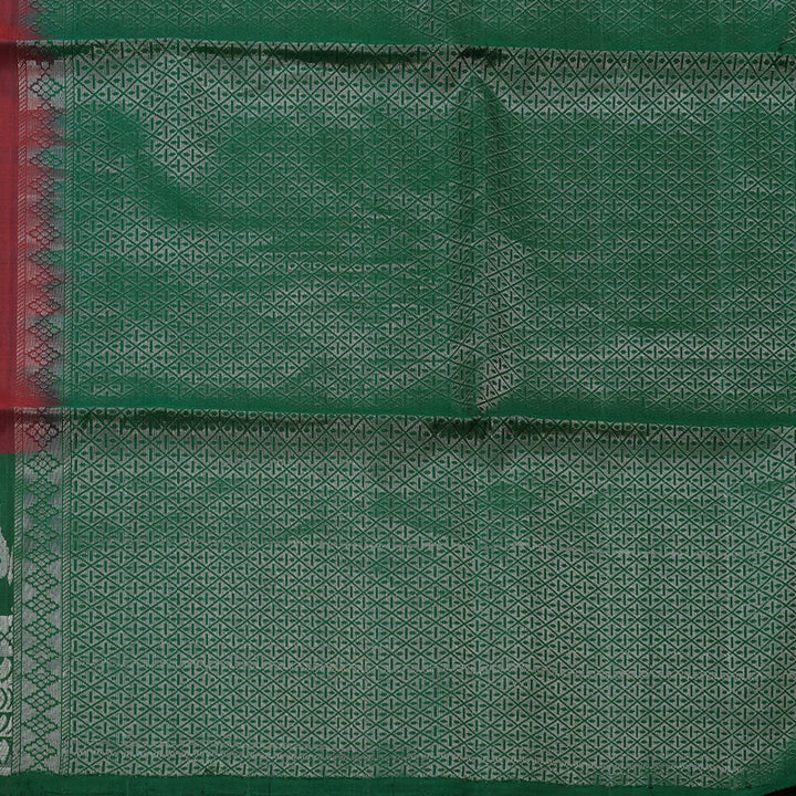 Hayagrivas Handloom Pure Soft Silk Saree in Deep Maroon with Bottle Green BBD1243K3-1