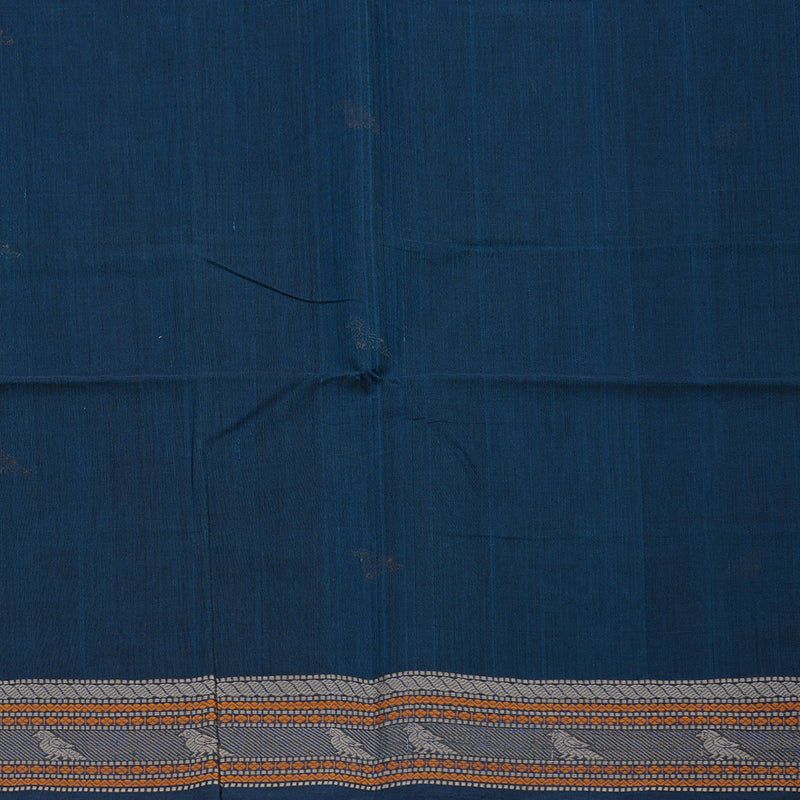 Hayagrivas Handloom Pure Cotton Saree in Regal Dark Blue BBD1247K3-3