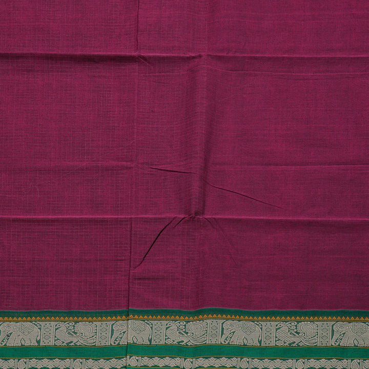 Hayagrivas Handloom Pure Cotton Saree in Opulent Wine Purple BBD1248K11-3
