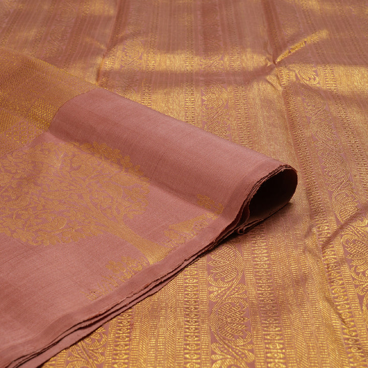 Hayagrivas Chocolate Brown Handloom Kanjivaram Silk Saree BBD1261K3-1