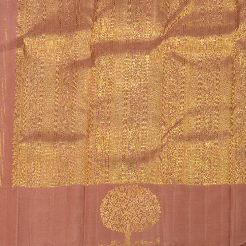 Hayagrivas Chocolate Brown Handloom Kanjivaram Silk Saree BBD1261K3-1