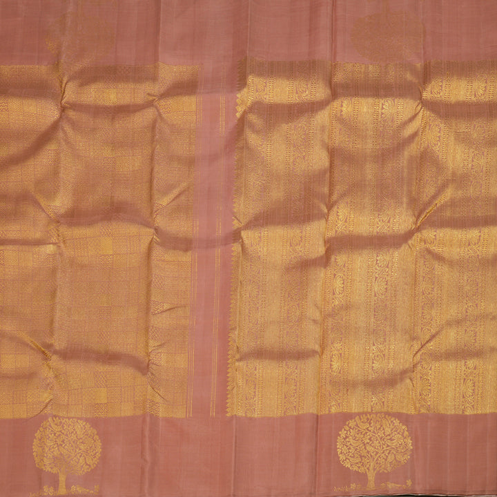 Hayagrivas Chocolate Brown Handloom Kanjivaram Silk Saree BBD1261K3-1