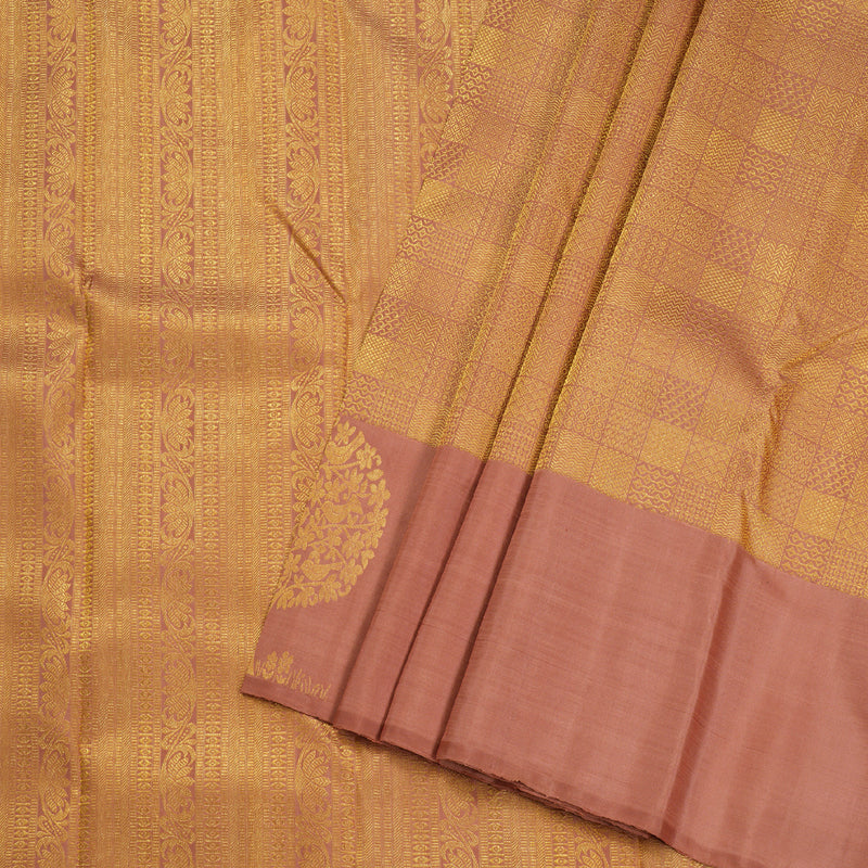 Hayagrivas Chocolate Brown Handloom Kanjivaram Silk Saree BBD1261K3-1