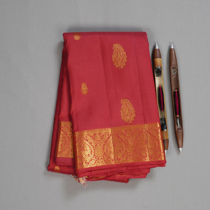 Hayagrivas Gorgeous Maroon Red Handloom Kanjivaram Silk Saree BBD1262K2-1