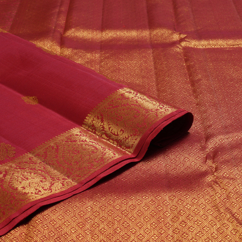 Hayagrivas Gorgeous Maroon Red Handloom Kanjivaram Silk Saree BBD1262K2-1