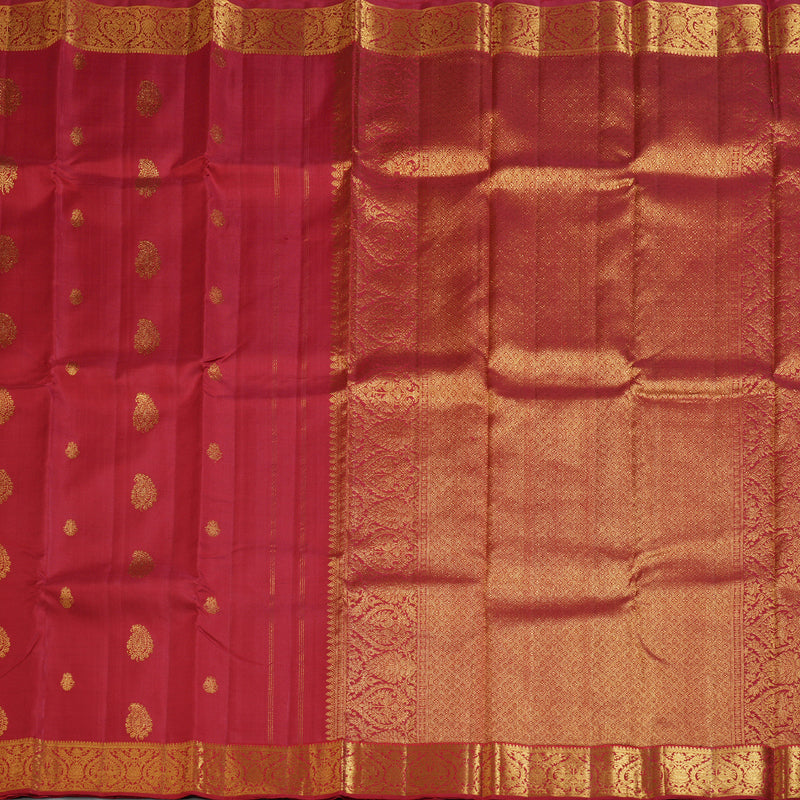 Hayagrivas Gorgeous Maroon Red Handloom Kanjivaram Silk Saree BBD1262K2-1
