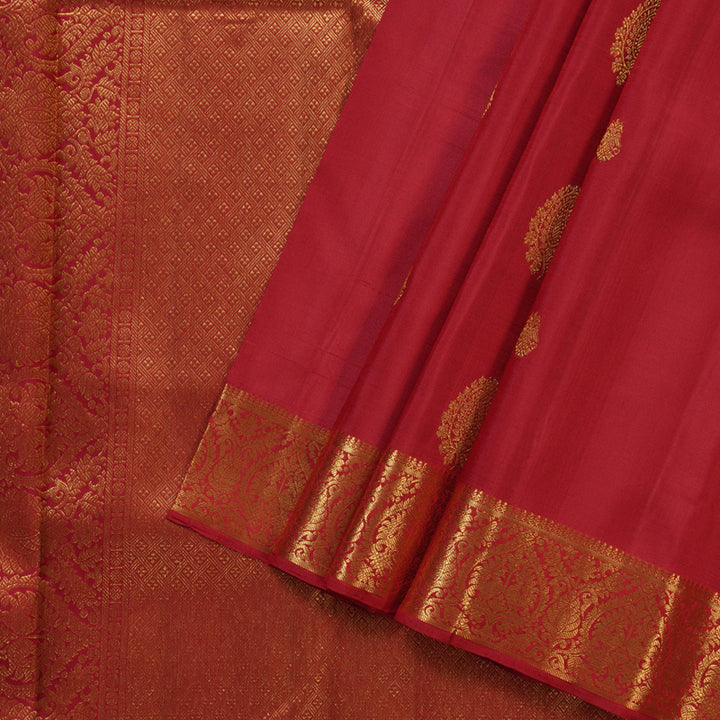Hayagrivas Gorgeous Maroon Red Handloom Kanjivaram Silk Saree BBD1262K2-1