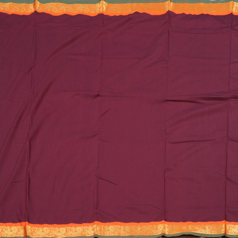 Hayagrivas Ten Yards Semi Silk Saree in Regal Maroon BBD1271K17-4