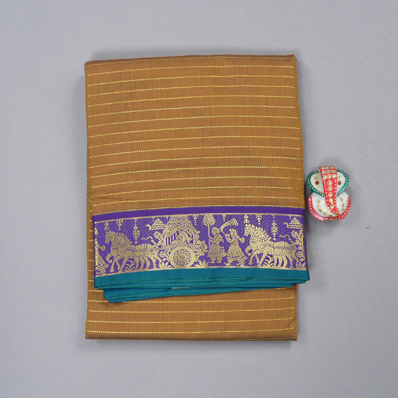 Hayagrivas Ten Yards Semi Silk Saree In Serene Fenugreek BBD1271K27-9