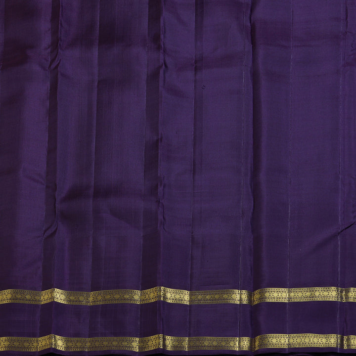 Hayagrivas Soft Beige Handloom Kanjivaram Silk Saree with Retta Pet Blue Border BBD1273K1-7