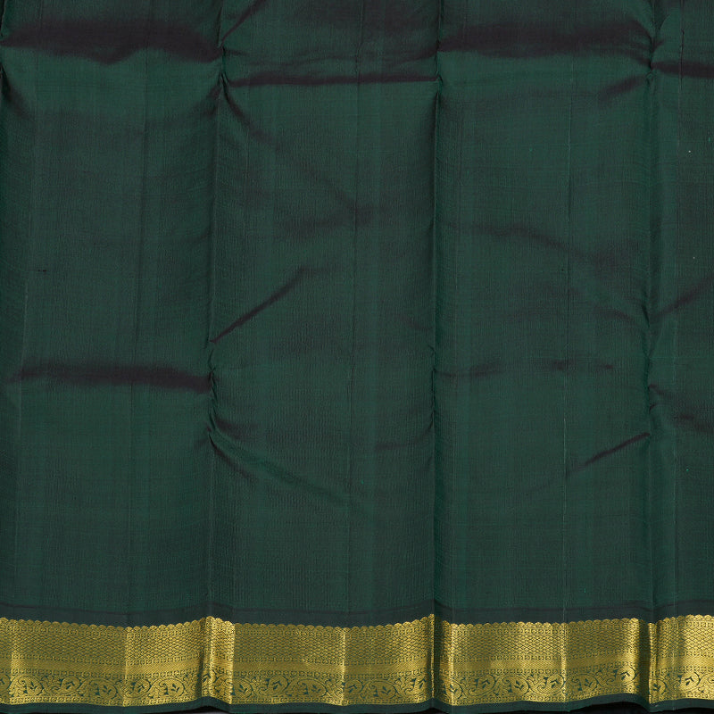 Hayagrivas Reddish Pink Handloom Kanjivaram Silk Saree with Bottle Green Border BBD1276K2-1