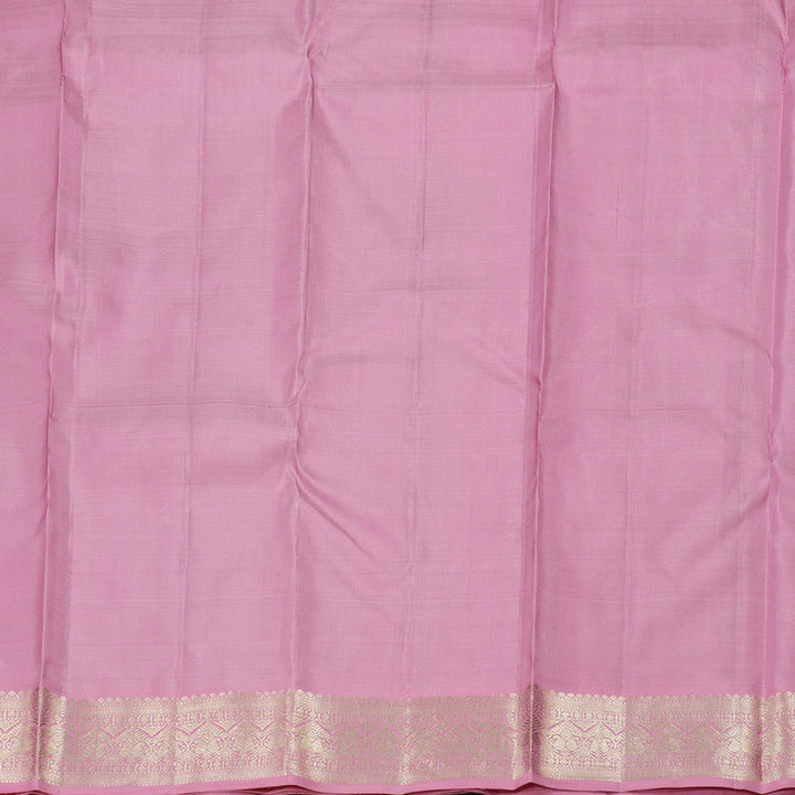 Hayagrivas Dark Sky Blue Handloom Kanjivaram Silk Saree with Rose Pink Border BBD1277K1-1