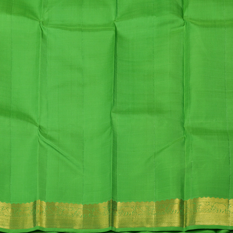 Hayagrivas Handloom Yellow Kanjivaram Silk Saree with Parrot Green Border BBD1277K1-2