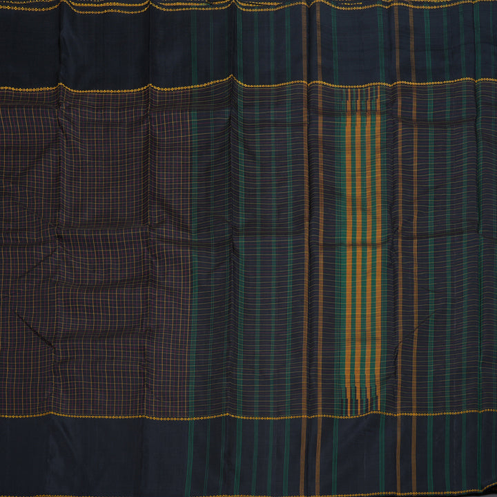 Hayagrivas Handloom Retta Pettu Pattu Kattam Kanjivaram Silk Saree