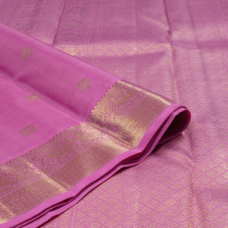 Hayagrivas Nice Pink Handloom Kanjivaram Silk Saree BBD1281K1-1