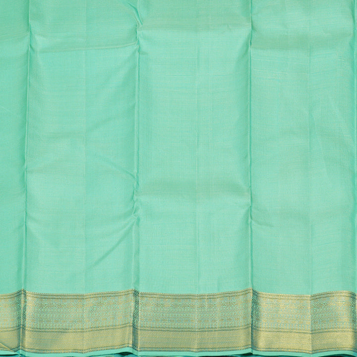 Hayagrivas Light Sea Green Handloom Kanjivaram Silk Saree BBD1284K1-1