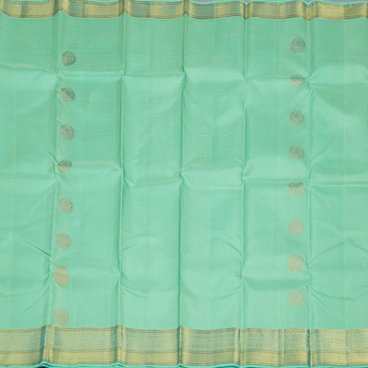 Hayagrivas Light Sea Green Handloom Kanjivaram Silk Saree BBD1284K1-1