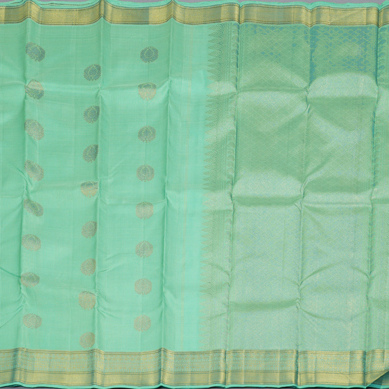 Hayagrivas Light Sea Green Handloom Kanjivaram Silk Saree BBD1284K1-1