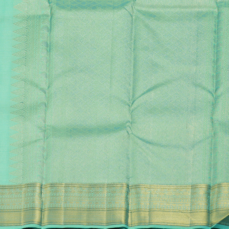 Hayagrivas Light Sea Green Handloom Kanjivaram Silk Saree BBD1284K1-1