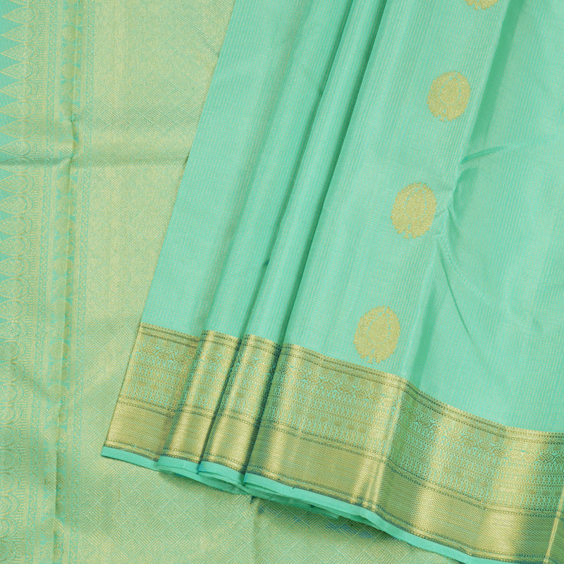 Hayagrivas Light Sea Green Handloom Kanjivaram Silk Saree BBD1284K1-1