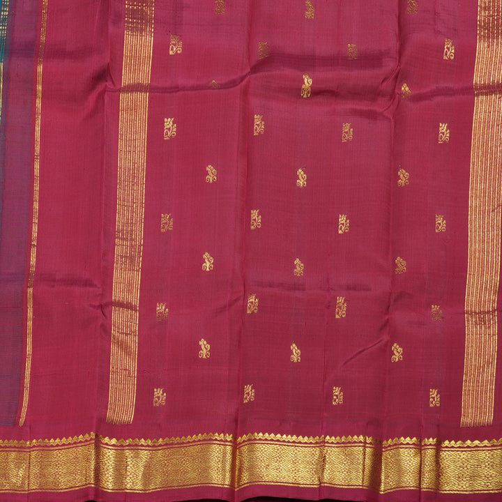 Hayagrivas Rama Green Handloom Kanjivaram Silk Saree with Maroon Border BBD1286K3-20