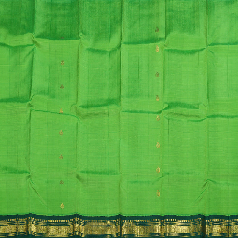 Hayagrivas Parrot Green Handloom Kanjivaram Silk Saree with Bottle Green Border BBD1286K3-21