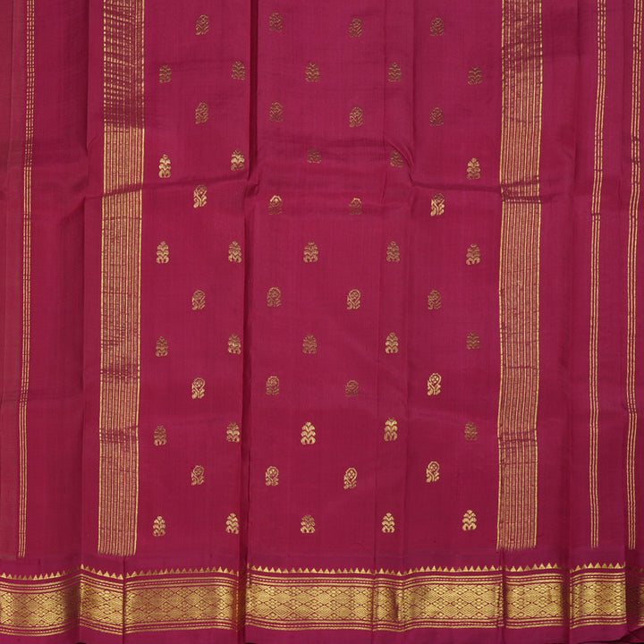 Hayagrivas Sandal Beige Handloom Kanjivaram Silk Saree with Maroon Border BBD1286K3-48