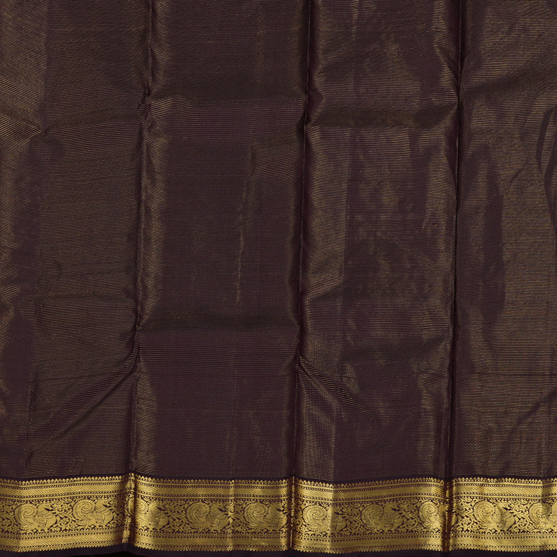 Hayagrivas Mustard Yellow Handloom Kanjivaram Silk Saree with Black Border BBD1288K1-1