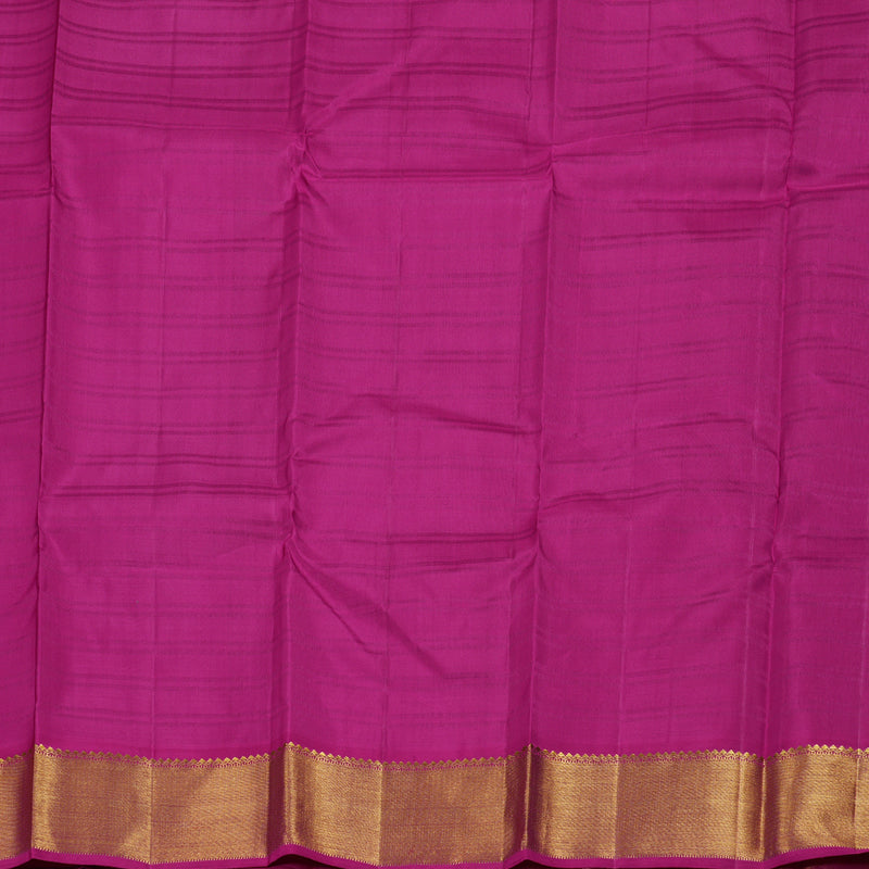 Hayagrivas Fluorescent Green Handloom Kanjivaram Silk Saree with Pink Border BBD1288K4-1