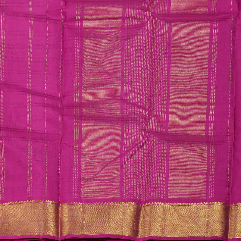 Hayagrivas Fluorescent Green Handloom Kanjivaram Silk Saree with Pink Border BBD1288K4-1