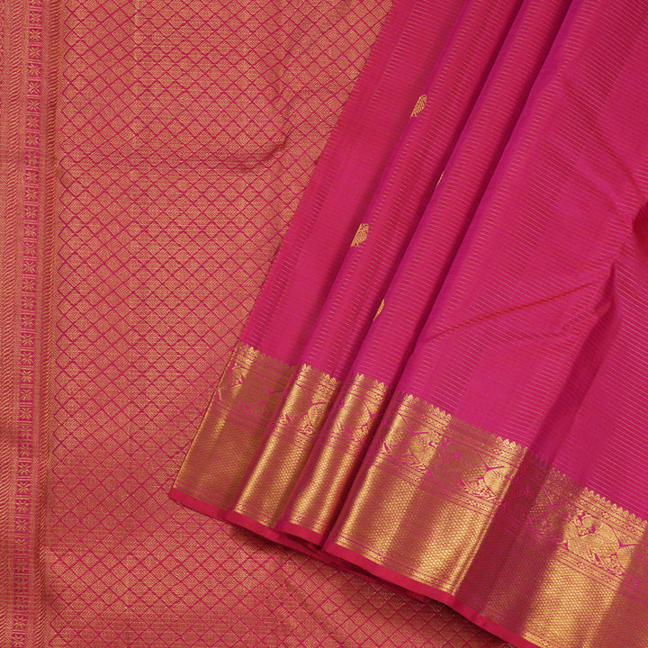 Hayagrivas Reddish Pink Handloom Kanjivaram Silk Saree BBD1294L4-1