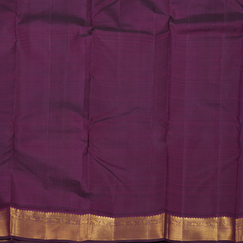 Hayagrivas Sea Blue Handloom Kanjivaram Silk Saree with Dark Purple Border BBD1294L5-2