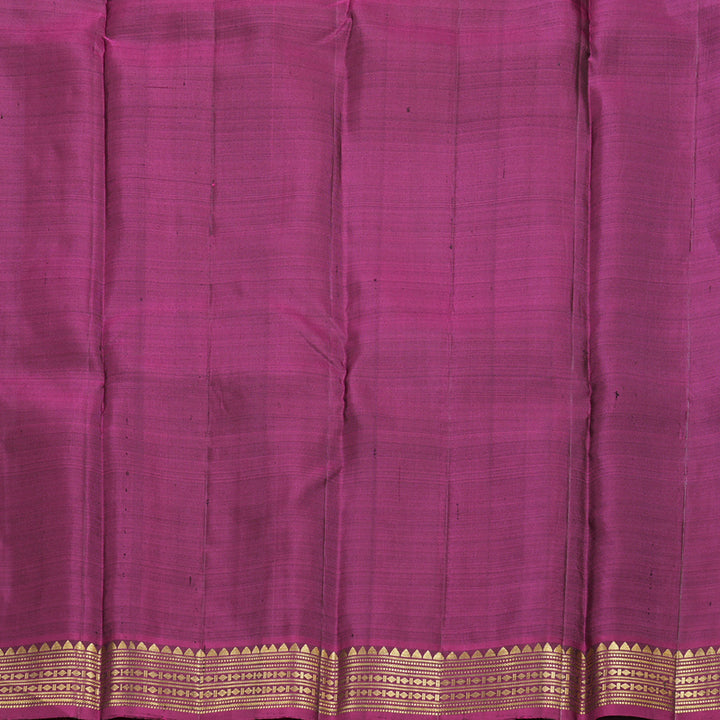 Hayagrivas Bottle Green Handloom Kanjivaram Silk Saree with Purple Border BBD1295L1-1