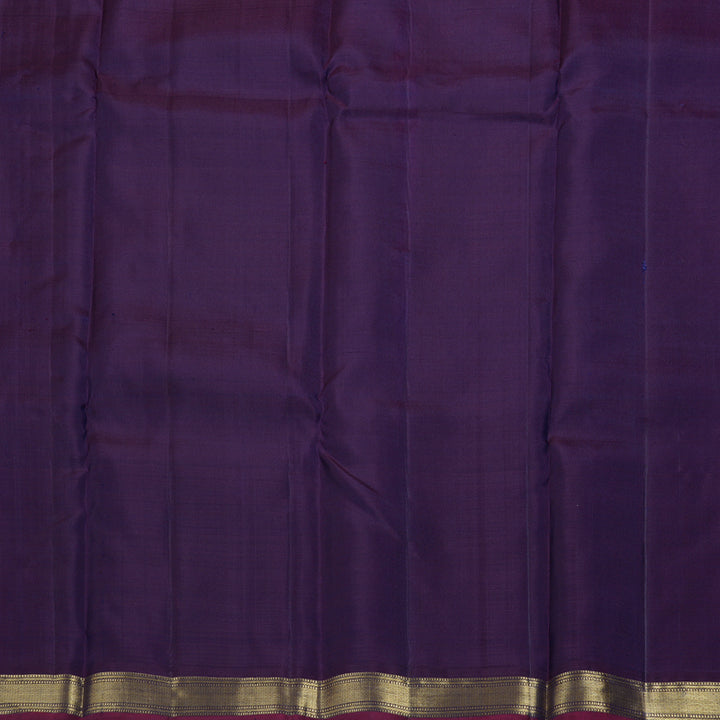 Hayagrivas Dark Blue Handloom Kanjivaram Silk Saree with Dark Purple Border BBD1295L1-4