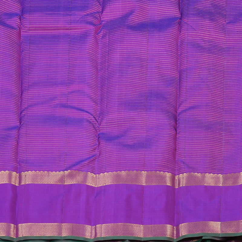 Hayagrivas Calming Pink Handloom Kanjivaram Silk Saree with Purple Border BBD1295L5-1