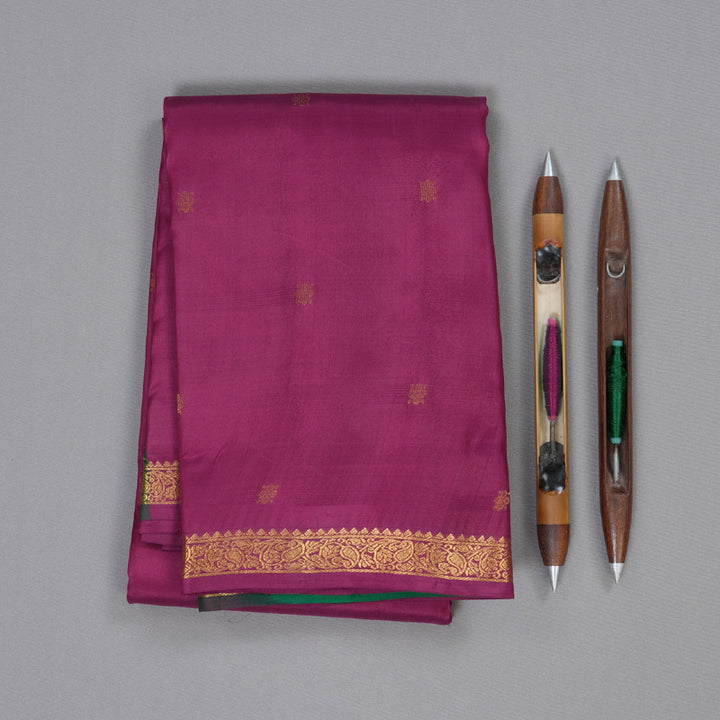 Hayagrivas Purple Handloom Kanjivaram Silk Saree BBD1296L1-11