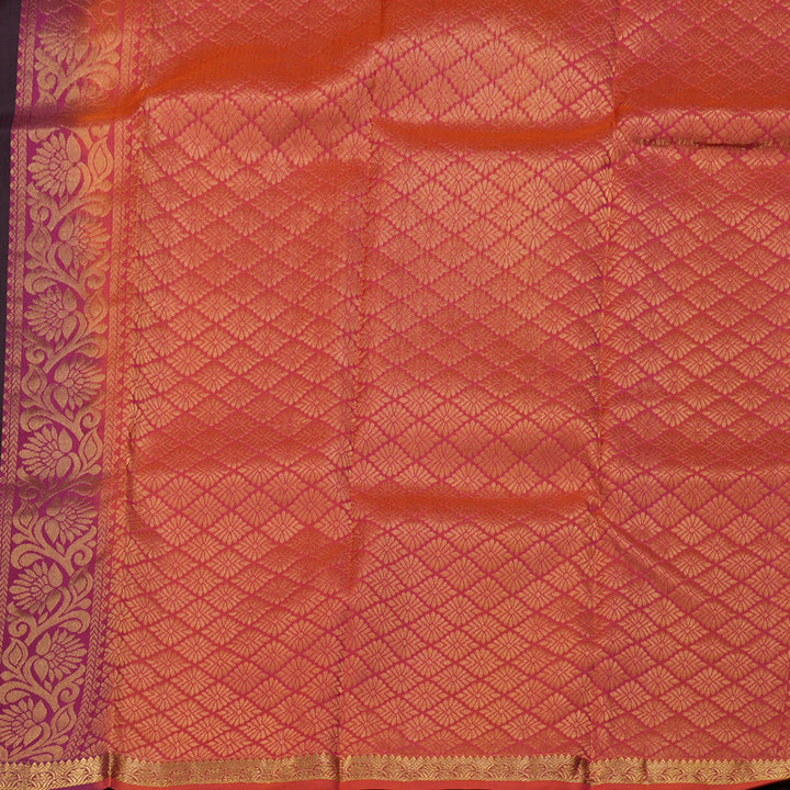 Hayagrivas Dark Brown Handloom Kanjivaram Silk Saree BBD1296L1-6