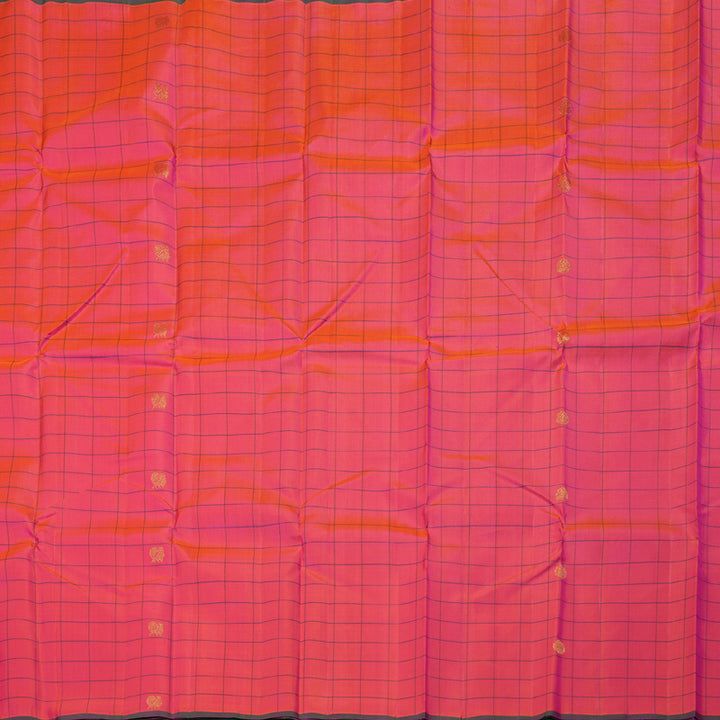 Hayagrivas Orangish Pink Handloom Kanjivaram Silk Saree BBD1298L2-2