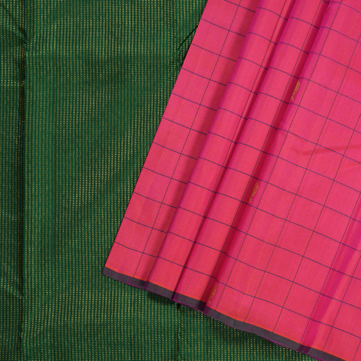 Hayagrivas Orangish Pink Handloom Kanjivaram Silk Saree BBD1298L2-2