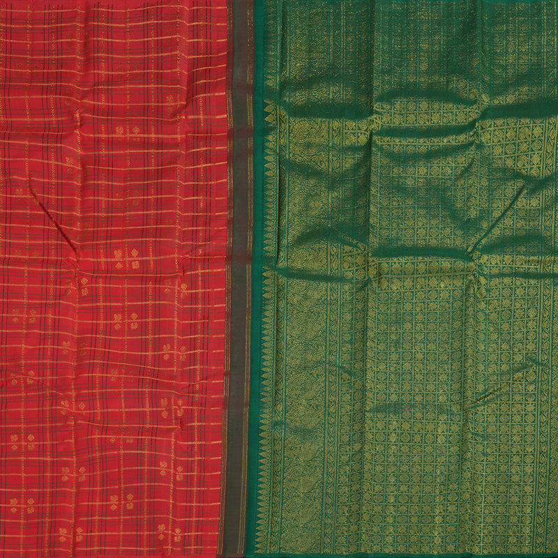 Hayagrivas Red Handloom Kanjivaram Silk Saree BBD1298L7-7