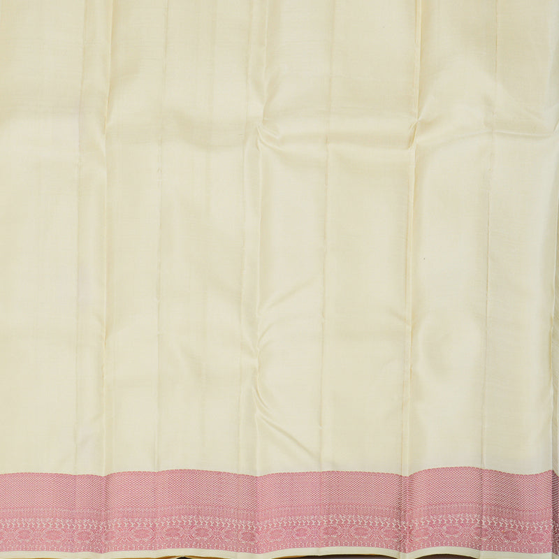 Hayagrivas Sandal Yellow Handloom Kanjivaram Silk Saree with Sandal Yellow Border BBD1299L1-4