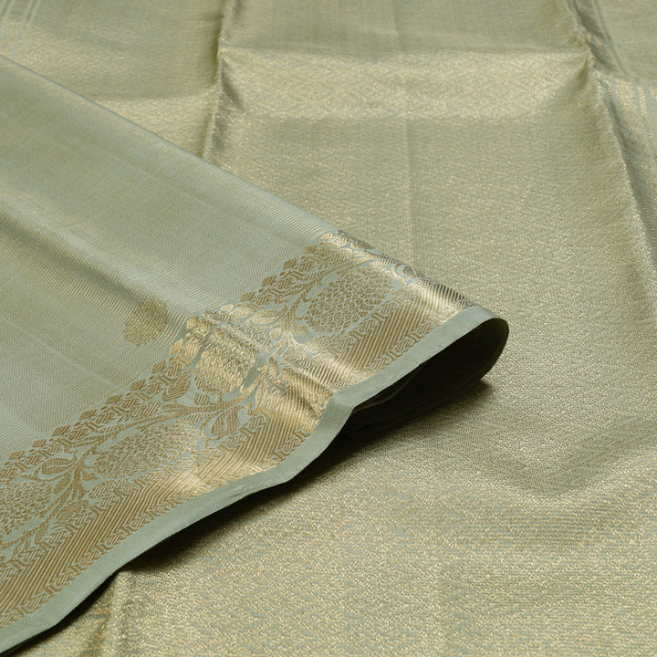 Hayagrivas Pastel Green Handloom Kanjivaram Silk Saree with Pastel Border BBD1299L22-1