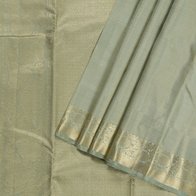 Hayagrivas Pastel Green Handloom Kanjivaram Silk Saree with Pastel Border BBD1299L22-1